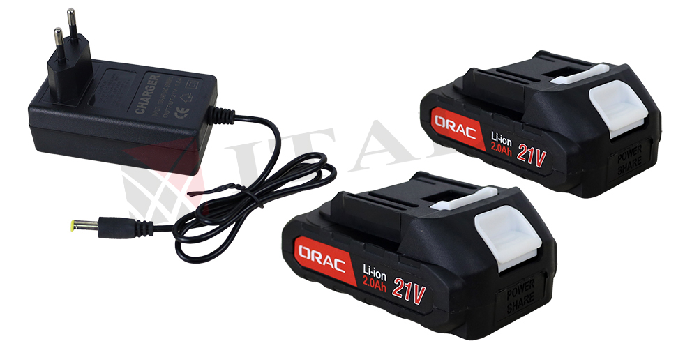 ORAC AKÜLÜ DAL BUDAMA TESTERESİ 21V 2x2Ah 6£