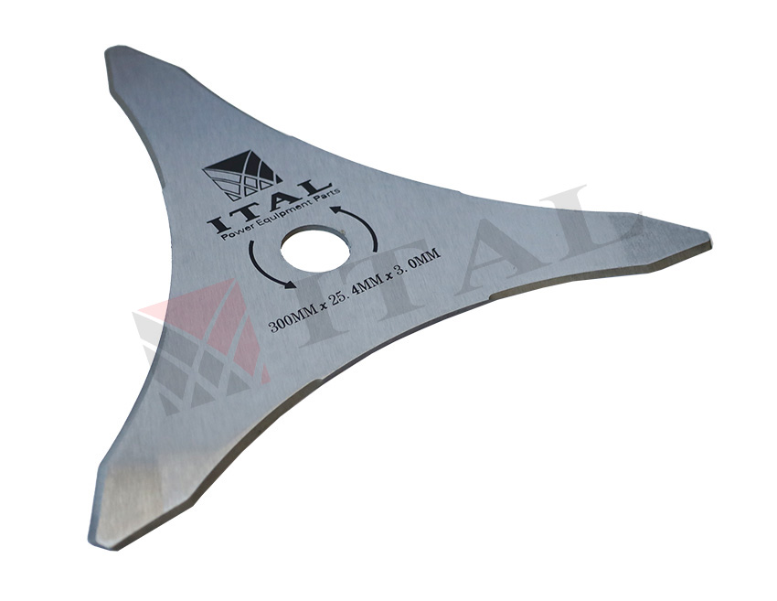 TIRPAN BIÇAĞI ÜÇLÜ 300MMX25.4MMX3MM METALİK RENK