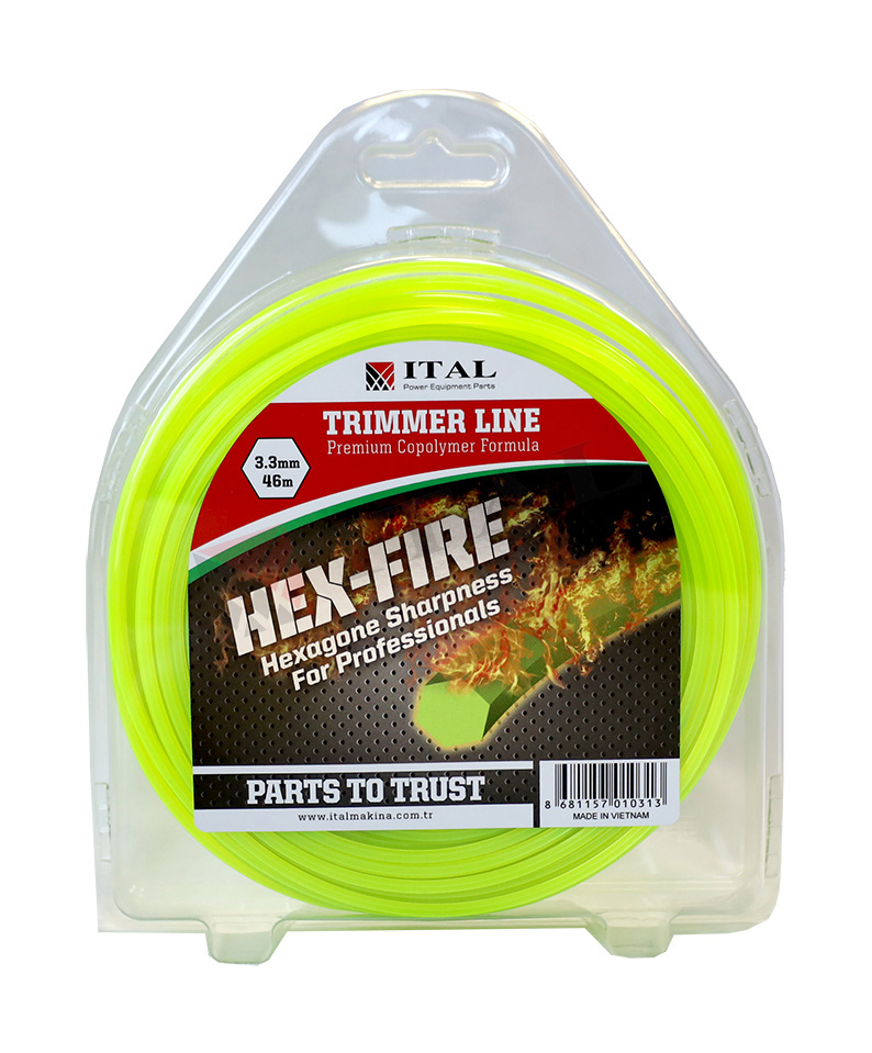 ITAL MİSİNA ALTI KÖŞE HEX-FIRE 3.3 mm 46 mt YEŞİL