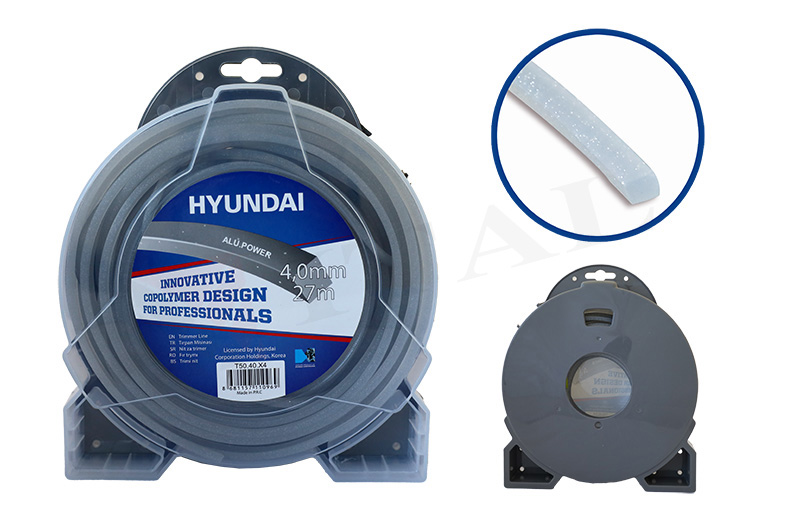 HYUNDAI MİSİNA 4.0mm 4KÖŞE ALU.POWER GRİ 27m