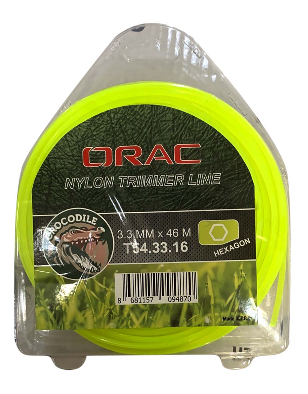 ORAC MİSİNA ALTI KÖŞE 3.3 mm 46 m CROCODILE YEŞİL